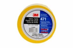 3M™ Vinyl Tape 471, Yellow, 1/2 in x 36 yd, 5.2 mil, Individually Wrapped Conveniently Packaged image 3M™ Vinyl Tape 471, Yellow, 1/2 in x 36 yd, 5.2 mil, Individually Wrapped Conveniently Packagedimage
