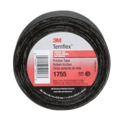 3M™ Temflex™ Cotton Friction Tape 1755, 1-1/2 in x 82-1/2 ft, Black image 3M™ Temflex™ Cotton Friction Tape 1755, 1-1/2 in x 82-1/2 ft, Blackimage
