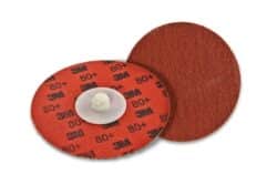3M™ Cubitron™ II Roloc™ Durable Edge Disc 984F, 80+, YF-weight, TR, Maroon, 3 in, Die R300V, 50/Carton, 200 ea/Caseimage