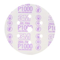 3M™ Hookit™ Finishing Film Abrasive Disc 260L, 01069, 6 in, Dust Free, P1000, 100 discs per carton, 4 cartons per caseimage