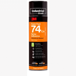 3M™ Foam Fast Spray Adhesive 74 CA, Low VOC <25%, Orange, 24 fl oz Can (Net Wt 19.0 oz) image 3M™ Foam Fast Spray Adhesive 74 CA, Low VOC <25%, Orange, 24 fl oz Can (Net Wt 19.0 oz)image