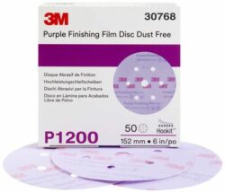 3M™ Hookit™ Purple Finishing Film Abrasive Disc 260L, 30768, 6 in, Dust Free, P1200 image 3M™ Hookit™ Purple Finishing Film Abrasive Disc 260L, 30768, 6 in, Dust Free, P1200image