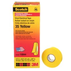 Scotch® Vinyl Color Coding Electrical Tape 35, 3/4 in x 66 ft, Yellow image Scotch® Vinyl Color Coding Electrical Tape 35, 3/4 in x 66 ft, Yellowimage