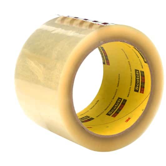 Scotch® Box Sealing Tape 373, Clear, 72 mm x 50 m, 24/Case