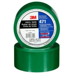 3M™ Vinyl Tape 471, Green, 2 in x 36 yd, 5.2 mil, Individually Wrapped Conveniently Packagedimage