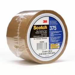 3M Scotch® Box Sealing Tape 375, Tan, 72 mm x 50 m, 24 per case, Individually Wrappedimage