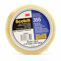 Scotch® Box Sealing Tape 355, Clear, 36mm x 50m, Individually Wrappedimage