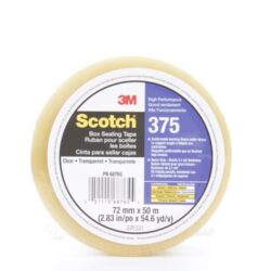 Scotch® Box Sealing Tape 375, Clear, 72 mm x 50 m, 24/Case, Individually Wrapped Conveniently Packaged image Scotch® Box Sealing Tape 375, Clear, 72 mm x 50 m, 24/Case, Individually Wrapped Conveniently Packagedimage