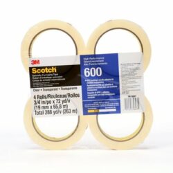 Scotch® Light Duty Packaging Tape 600, Clear, High Clarity, 3/4 in x 72 yd, Conveniently Packaged image Scotch® Light Duty Packaging Tape 600, Clear, High Clarity, 3/4 in x 72 yd, Conveniently Packagedimage