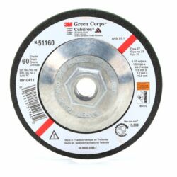 3M™ Green Corps™ Flexible Grinding Wheel, T27, 4-1/2 in x 1/8 in x 5/8 in-11 Internal, 36 image 3M™ Green Corps™ Flexible Grinding Wheel, T27, 4-1/2 in x 1/8 in x 5/8 in-11 Internal, 36image
