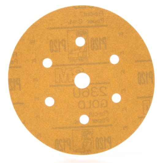 3M™ Hookit™ Gold Disc Dust Free 236U, 01081, 6 in, P120, 100 discs per carton, 4 cartons per case