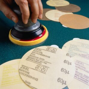 3M™ Hookit™ Microfinishing Film Disc 268L, 60 Mic 3MIL, Type D, 6 in x NH, Die 600Z, 25/Bag, 500 ea/Case - Image 3