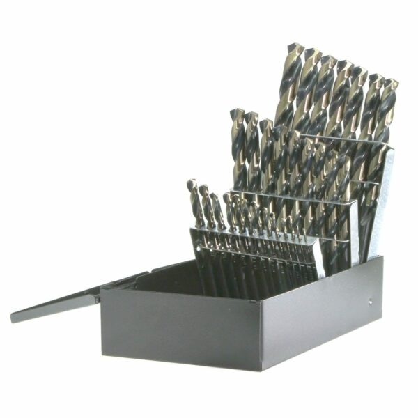 The Drillco 400N Series Nitro 29-Piece Set Jobber Drill Bits