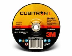 3M™ Cubitron™ II Depressed Center Grinding Wheel, 78469, 36, Type 27, 4 in x 1/4 in x 3/8 in – OBSOLETE image 3M™ Cubitron™ II Depressed Center Grinding Wheel, 78469, 36, Type 27, 4 in x 1/4 in x 3/8 in – OBSOLETEimage