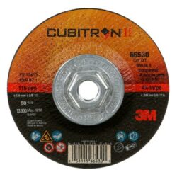 3M™ Cubitron™ II Cut-Off Wheel, 66530, T27 Quick Change, 4.5 in x .045 in x 5/8 in-11 in – OBSOLETE image 3M™ Cubitron™ II Cut-Off Wheel, 66530, T27 Quick Change, 4.5 in x .045 in x 5/8 in-11 in – OBSOLETEimage