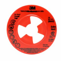 3M™ Disc Pad Face Plate Ribbed 28443, 4-1/2 in Extra Hard Red image 3M™ Disc Pad Face Plate Ribbed 28443, 4-1/2 in Extra Hard Redimage