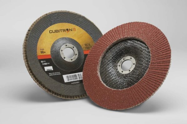 3M™ Cubitron™ II Flap Disc 967A, 60+, T29, 7 in x 7/8 in, 5 ea/Case