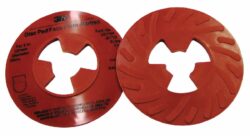 3M™ Disc Pad Face Plate Ribbed 81732, Extra Hard, Red, 5 in image 3M™ Disc Pad Face Plate Ribbed 81732, Extra Hard, Red, 5 inimage