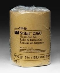 3M™ Stikit™ Gold Disc Roll, 01440, 6 in, P150A 3M stock# 7000118158 image 3M™ Stikit™ Gold Disc Roll, 01440, 6 in, P150A 3M stock# 7000118158image