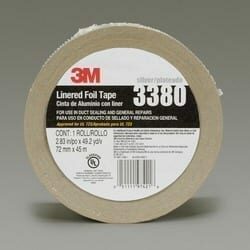 3M™ Aluminum Foil Tape 3380, Silver, 72 mm x 45 m, 3.25 mil image 3M™ Aluminum Foil Tape 3380, Silver, 72 mm x 45 m, 3.25 milimage