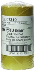 3M™ Stikit™ Gold Disc Roll, 01210, 6 in, P150A 3M stock# 7000118153 image 3M™ Stikit™ Gold Disc Roll, 01210, 6 in, P150A 3M stock# 7000118153image