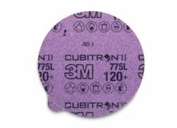 3M™ Cubitron™ II Stikit™ Film Disc 775L, 120+, 5 in x NH, Linered w/Tab, Die 500X, 50/Carton, 250 ea/Case image 3M™ Cubitron™ II Stikit™ Film Disc 775L, 120+, 5 in x NH, Linered w/Tab, Die 500X, 50/Carton, 250 ea/Caseimage