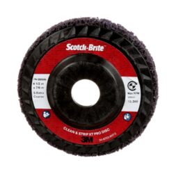 Scotch-Brite™ Clean and Strip XT Pro Disc, XO-DC, SiC Extra Coarse, Purple, 4-1/2 in x 7/8 in, Type 27, 10 ea/Case image Scotch-Brite™ Clean and Strip XT Pro Disc, XO-DC, SiC Extra Coarse, Purple, 4-1/2 in x 7/8 in, Type 27, 10 ea/Caseimage