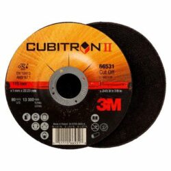 3M™ Cubitron™ II Cut-Off Wheel, 66531, 36, T42, 115 mm x 1.6 mm x 22.23 mm – OBSOLETE image 3M™ Cubitron™ II Cut-Off Wheel, 66531, 36, T42, 115 mm x 1.6 mm x 22.23 mm – OBSOLETEimage