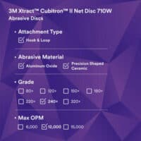 3M Xtract™ Cubitron™ II Net Disc 710W, 240+, 6 in x NH, Die 600Z - Image 3