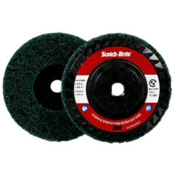 Scotch-Brite™ Clean and Strip XT Pro Extra Cut Disc, XC-DC, A/O Extra Coarse, Green, 4-1/2 in x 5/8″-11, Type 27 image Scotch-Brite™ Clean and Strip XT Pro Extra Cut Disc, XC-DC, A/O Extra Coarse, Green, 4-1/2 in x 5/8″-11, Type 27image