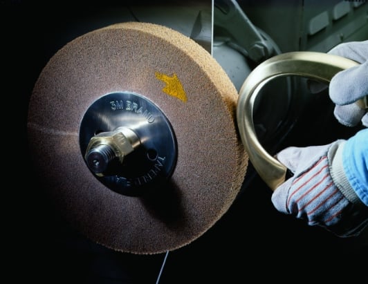 Scotch-Brite™ Cut and Polish Wheel, CP-WL, 7A Very Fine, 6 in x 1 in x 1 in, 3 ea/Case - Image 3