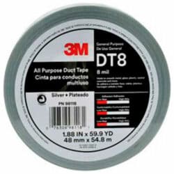 3M™ All Purpose Duct Tape DT8, Silver, 72 mm x 54.8 m, 8 mil image 3M™ All Purpose Duct Tape DT8, Silver, 72 mm x 54.8 m, 8 milimage