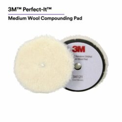 3M™ Perfect-It™ Random Orbital Wool Compounding Pad 34121, Medium, White, 5 in (130 mm) image 3M™ Perfect-It™ Random Orbital Wool Compounding Pad 34121, Medium, White, 5 in (130 mm)image