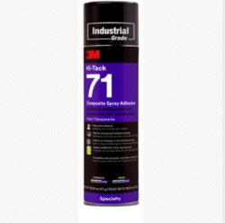 3M™ Hi-Tack Composite Spray Adhesive 71, Clear, 24 fl oz Can (Net Wt 18.04 oz) image 3M™ Hi-Tack Composite Spray Adhesive 71, Clear, 24 fl oz Can (Net Wt 18.04 oz)image