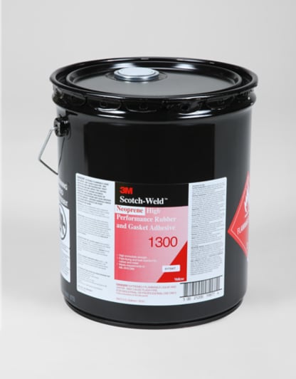 3M™ Neoprene High-Performance Rubber and Gasket Adhesive 1300, Yellow, 5 Gallon (Pail), 1 Can/Drum