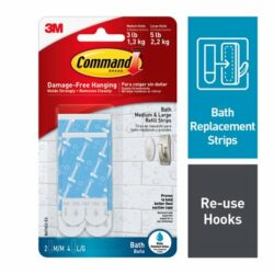 Command™ Water-Resistant Refill Strips-Assorted BATH22-ES image Command™ Water-Resistant Refill Strips-Assorted BATH22-ESimage