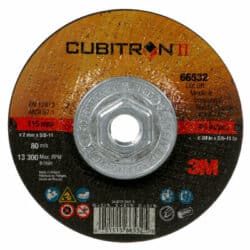 3M™ Cubitron™ II Cut-Off Wheel, 66532, Type 27 Quick Change, 4.5 in x .09 in x 5/8″-11 in – OBSOLETE image 3M™ Cubitron™ II Cut-Off Wheel, 66532, Type 27 Quick Change, 4.5 in x .09 in x 5/8″-11 in – OBSOLETEimage