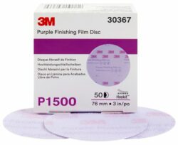 3M™ Hookit™ Purple Finishing Film Abrasive Disc 260L, 30367, 3 in, P1500 image 3M™ Hookit™ Purple Finishing Film Abrasive Disc 260L, 30367, 3 in, P1500image