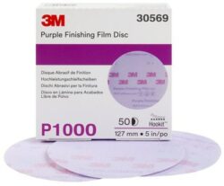 3M™ Hookit™ Purple Finishing Film Abrasive Disc 260L, 30569, 5 in, P1000 image 3M™ Hookit™ Purple Finishing Film Abrasive Disc 260L, 30569, 5 in, P1000image