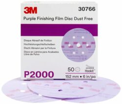 3M™ Hookit™ Purple Finishing Film Abrasive Disc 260L, 30766, 6 in, Dust Free, P2000 image 3M™ Hookit™ Purple Finishing Film Abrasive Disc 260L, 30766, 6 in, Dust Free, P2000image