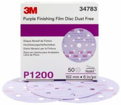 3M™ Hookit™ Finishing Film Disc Dust-Free, 34783, 6 in, 17H, P1200 image 3M™ Hookit™ Finishing Film Disc Dust-Free, 34783, 6 in, 17H, P1200image