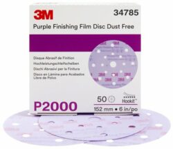 3M™ Hookit™ Finishing Film Disc Dust-Free, 34785, 6 in, 17 Hole, P2000 image 3M™ Hookit™ Finishing Film Disc Dust-Free, 34785, 6 in, 17 Hole, P2000image