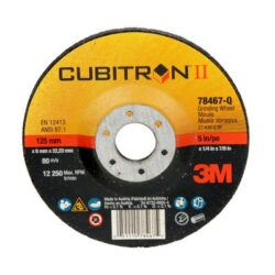 3M™ Cubitron™ II Depressed Center Grinding Wheel, 78467, 36, Type 27, 5 in x 1/4 in x 7/8 in – OBSOLETE image 3M™ Cubitron™ II Depressed Center Grinding Wheel, 78467, 36, Type 27, 5 in x 1/4 in x 7/8 in – OBSOLETEimage