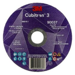 3M™ Cubitron™ 3 Cut-Off Wheel, 90037, 36+, T1, 5 in x 0.045 in x 7/8 in, ANSIimage
