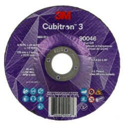 3M™ Cubitron™ 3 Cut-Off Wheel, 90046, 36+, T27, 5 in x 0.09 in x 7/8 in, ANSIimage