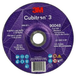 3M™ Cubitron™ 3 Cut-Off Wheel, 90048, 60+, T27, 6 in x 0.045 in x 7/8 in, ANSIimage