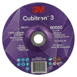 3M™ Cubitron™ 3 Cut-Off Wheel, 90050, 36+, T27, 7 in x 0.09 in x 7/8 in, ANSIimage