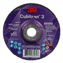 3M™ Cubitron™ 3 Depressed Center Grinding Wheel, 88989, 36+, T27, 4 in x 1/4 in x 5/8 in, ANSIimage
