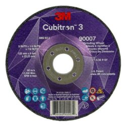 3M™ Cubitron™ 3 Depressed Center Grinding Wheel, 90007, 36+, T27, 5 in x 1/4 in x 7/8 in, ANSI image 3M™ Cubitron™ 3 Depressed Center Grinding Wheel, 90007, 36+, T27, 5 in x 1/4 in x 7/8 in, ANSIimage