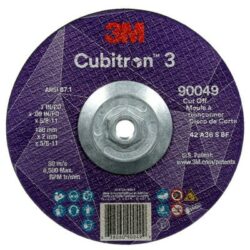 3M™ Cubitron™ 3 Cut-Off Wheel, 90049, 36+, T27, 7 in x 0.09 in x 5/8 in-11, ANSI image 3M™ Cubitron™ 3 Cut-Off Wheel, 90049, 36+, T27, 7 in x 0.09 in x 5/8 in-11, ANSIimage